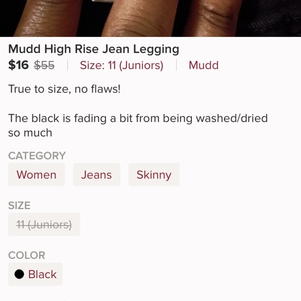 Mudd High Rise Jegging Resell - Picture 6 of 6